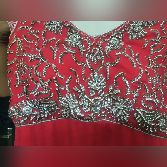 Festive Anarkali Suit Set for Parties and Wedding Functions Ceremony - Picture 7 of 10